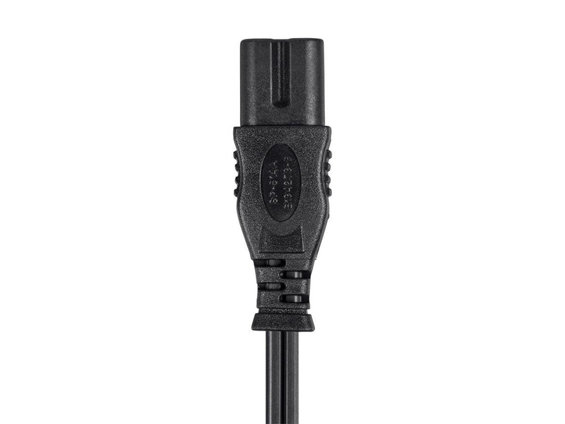 6ft 18AWG AC Power Cord Cable w/o Polarized, 10A (NEMA 1-15P to IEC-320-C7) 6 Feet