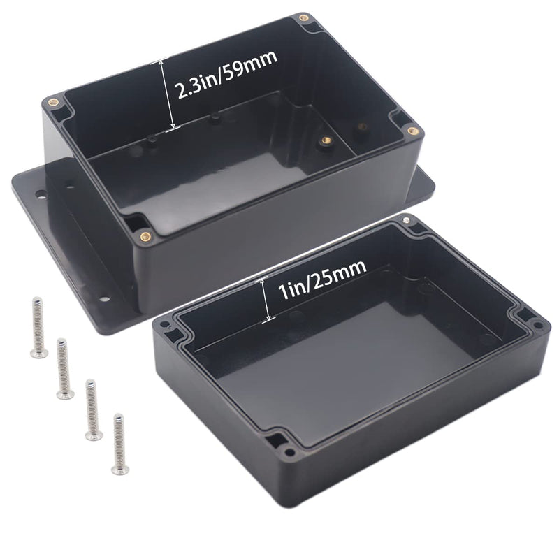 [AUSTRALIA] - YETLEBOX Watertight Junction Box, IP67 Waterproof Project Box Durable ABS Plastic Electronic Enclosure Case for DIY Electrical Project with Wall Fixed Ear 6.30" x 4.33" x 3.54"(160 x 110 x 90 mm) 6.30" x 4.33" x 3.54" 