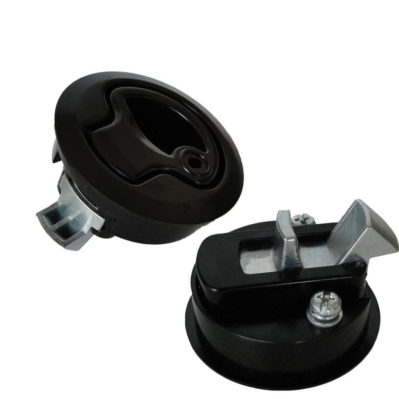 WJSKDQ Boat Latches Flush Pull Slam Latch for Boat Boor Latches Handle Keyed Lock Locking Style Silver/Black 2pcs/4pcs black 2