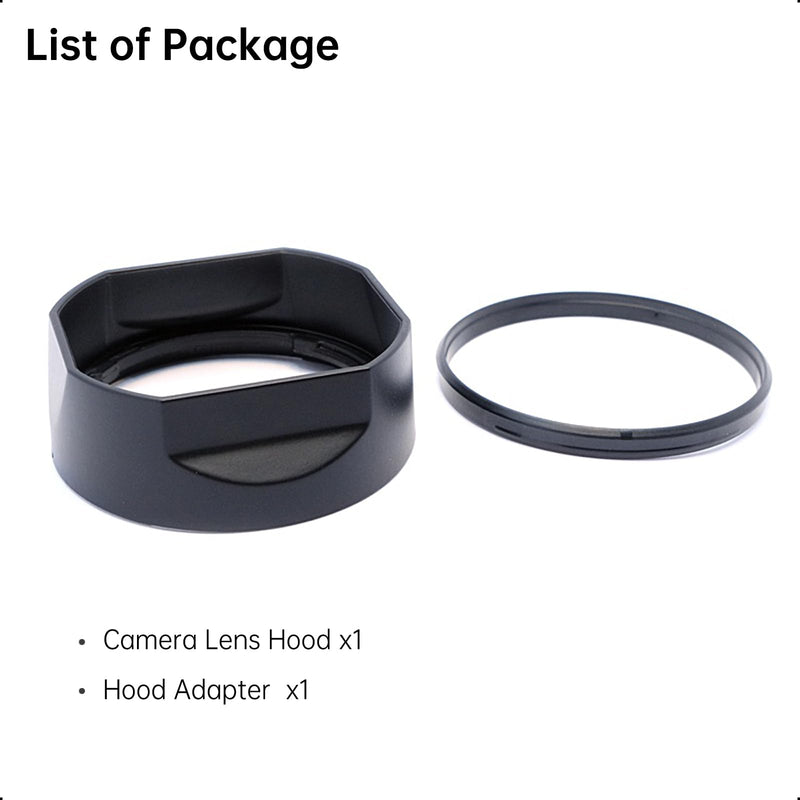 AMZPILOT Bayonet Square Camera Lens Hood Shade Fit for Fujifilm Fuji Fujinon XF 35mm f/2 R WR XF35mmF2, XF 23mm f2 R WR XF23mmF2 and XC 35mm F2 XC35mmF2 Lens Replace for Fujifilm LH-XF35-2