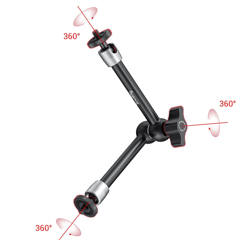 SMALLRIG 9.5 inch Adjustable Articulating Magic Arm with Both 1/4" Thread Screw for LCD Monitor/LED Lights - 2066 9.5 inches