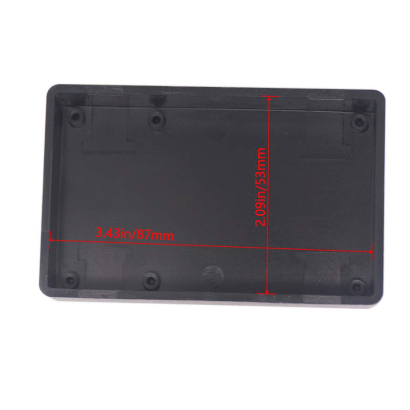 Zulkit Project Boxes ABS Plastic Electrical Project Case Power Junction Box Black 3.62 x 2.28 x 0.91 inch(92 x 58 x 23mm) 3.62'' x 2.28'' x 0.91''