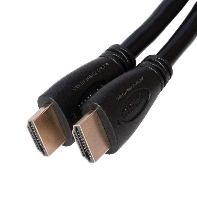 [AUSTRALIA] - 25FT Premium Gold Plated 4K HDMI Cable with Audio & Ethernet Return Channel, 2160p, Compatible with TV, DVD, PS4, Xbox, Bluray (25FT, Black) 25FT 
