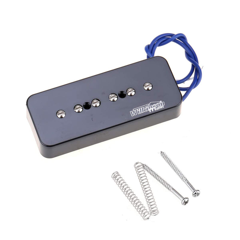 Wilkinson Low Gauss Iconic Sound Ceramic P90 Soapbar Single Coil Pickups Set for SG/LP Electric Guitar, Black