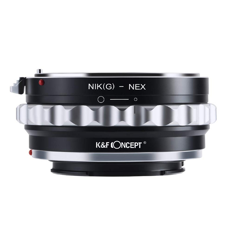 Nikon G to Sony E Adapter,K&F Concept Lens Mount Adapter for Nikon G AF-S F AIS AI Lens to Sony E-Mount NEX Camera for Sony Alpha A7,A6000,A6300,A6500,A5000,A5100,NEX 7,NEX 5,NEX 5N,NEX 6,NEX 3N