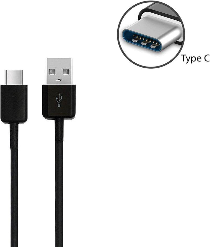 LEOM USB A to USB C Data Charging Cable for Type-C Devices Samsung OEM Bulk Packaging, Lg, Alcatel, Motorola EP-DG950, EP-DN930CWE