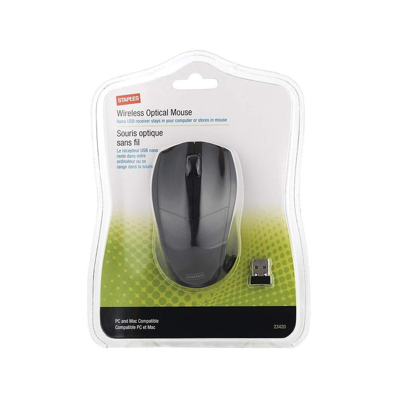 STAPLES 959064 23420 Wireless Optical Mouse Black