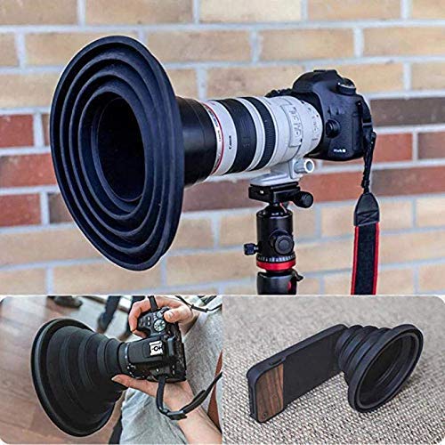 Ultimate Lens Hood Silicone Cone Black That Extends Over Any Lens Blocking Unnecessary Glare and Emission Lens Shield Camera for Phone Use(Medium Size) (Large-Inside Diameter: 60 mm)