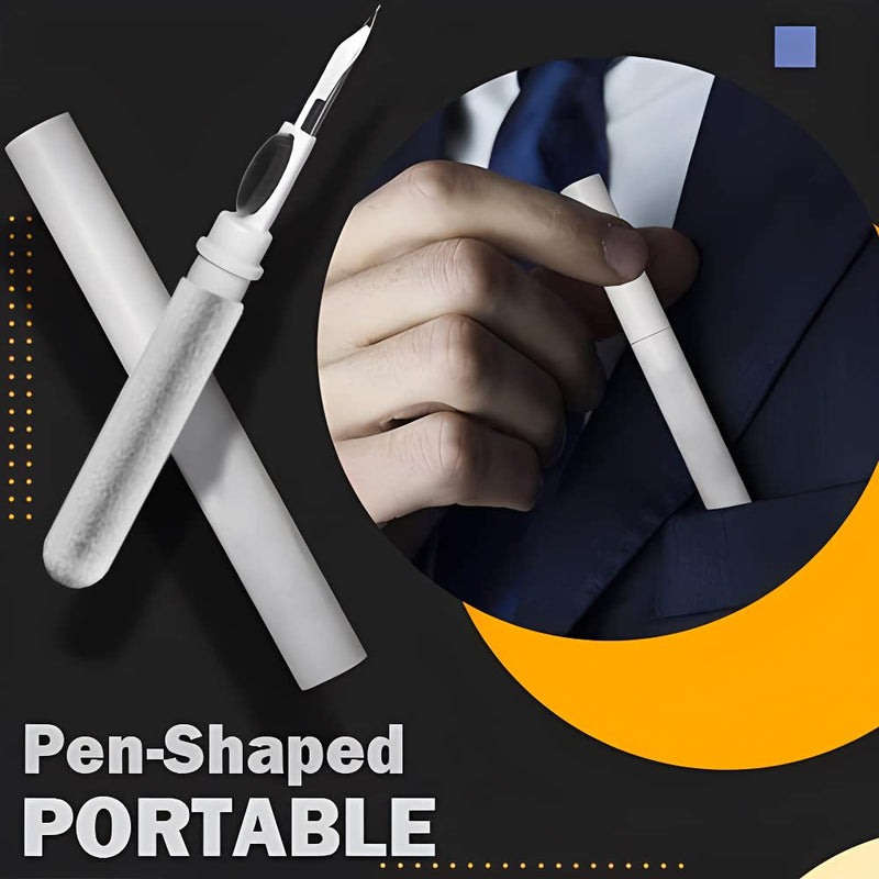 Bluetooth Earbuds Cleaning Pen, Multifunction Airpod Cleaner Kit with Soft Brush for Wireless Earphones Bluetooth Headphones Charging Box Accessories, Computer, Camera and Mobile Phone (White) White