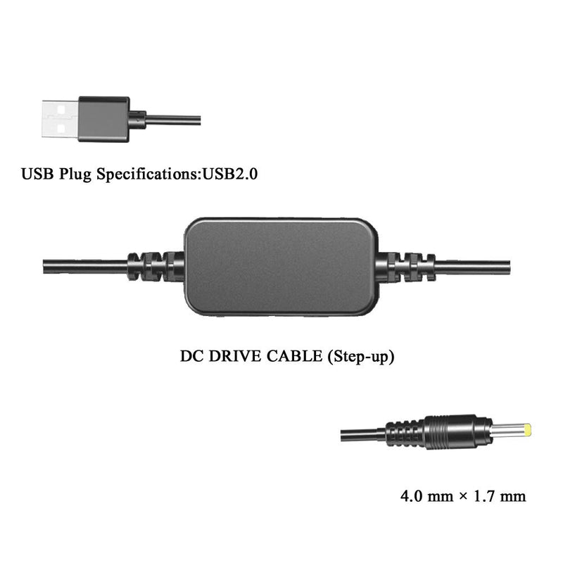 Mobile Power USB Charger Cable + DMW-DCC12 DMW BLF19E BLF19 Dummy Battery + 5V 3A Adapter for Lumix DMC-GH3 DMC-GH4 DMC-GH5