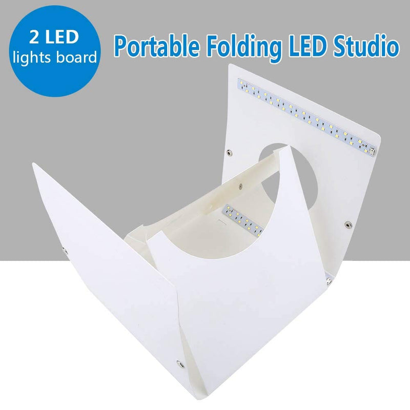 Mini Portable Photo Studio Shooting Tent,VBESTLIFE Small Foldable LED Light Box Kit with Color Backgrounds for Photography