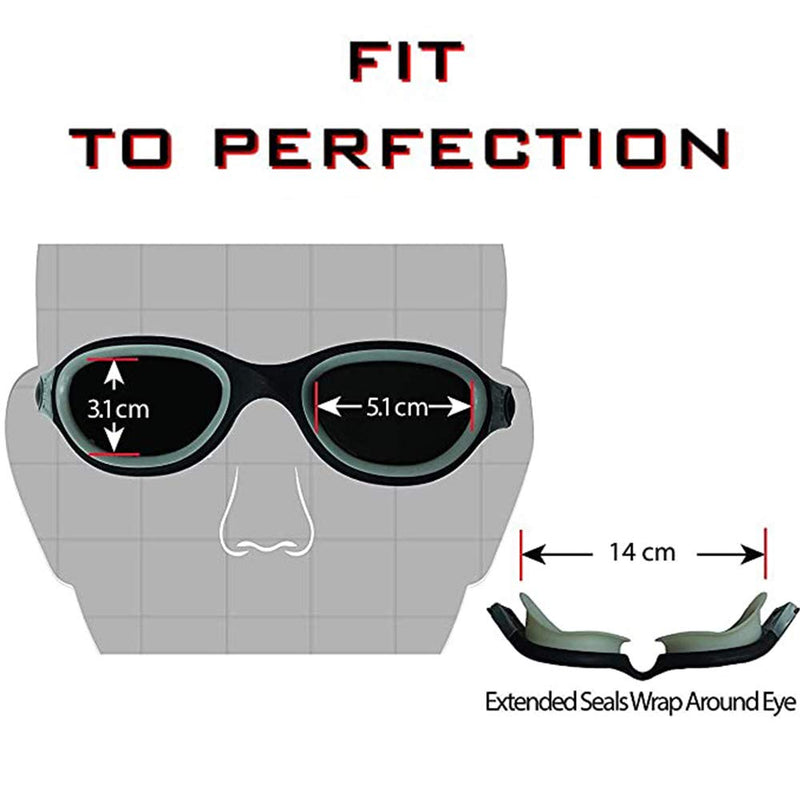 Cabana Sports Pearl Goggle. UV Protection. Anti-Fog. Men, Women, Adults. Black Smoke Polarized