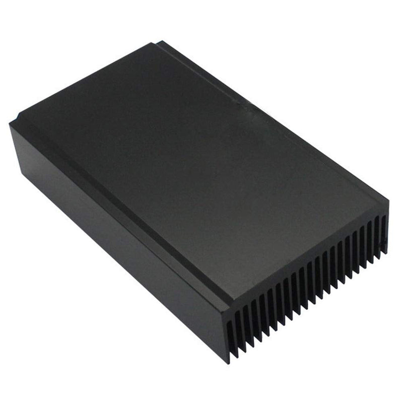 [AUSTRALIA] - tatoko Black Aluminum Heatsink, Aluminium Heat Diffusion Cooling Fin 120 x 69 x 27mm/ 4.72"(L) x 2.72"(W) x 1.06"(H) 