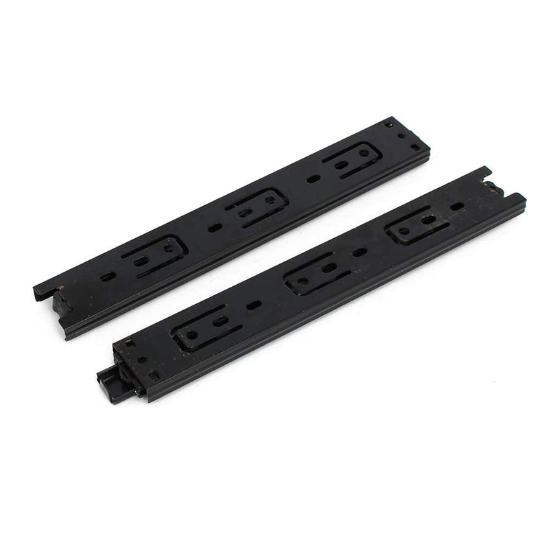 [AUSTRALIA] - MroMax 10-Inch Cold Rolled Steel Drawer Slides, Full Extension Ball Bearing Slide Track Rail 35mm Wide 100lb Capacity Black 1 Pair 