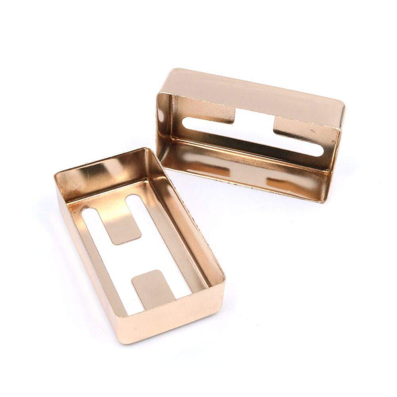 Alnicov Humbucker Pickup Covers,2Pcs H-hold Nickel Pickup Cover Set for LP Electric Guitars(Gold)