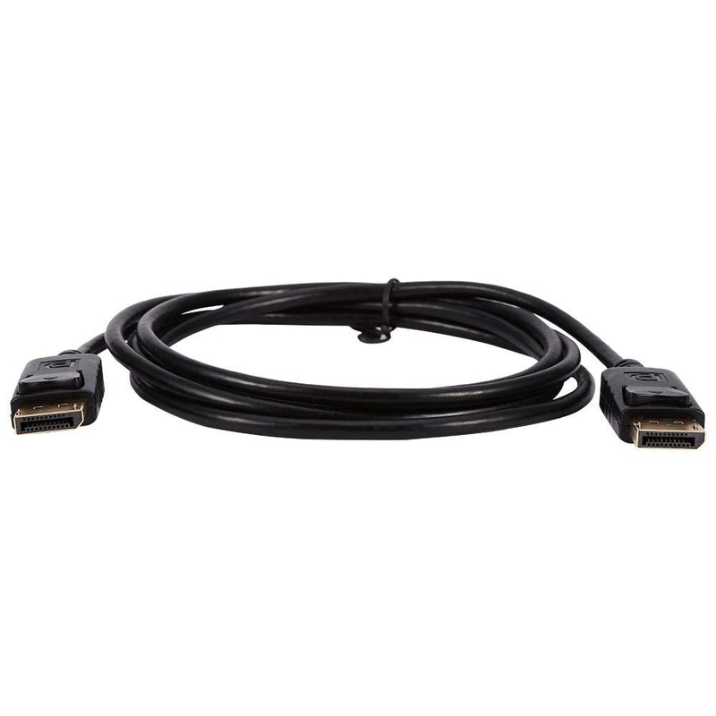 Zerone Gold Plated DisplayPort Male to DisplayPort Male Cable, 6 Feet, DP to DP Cable with Latches, Supports Video Resolutions up to 2560x1600 and 1080P (Full HD), Black