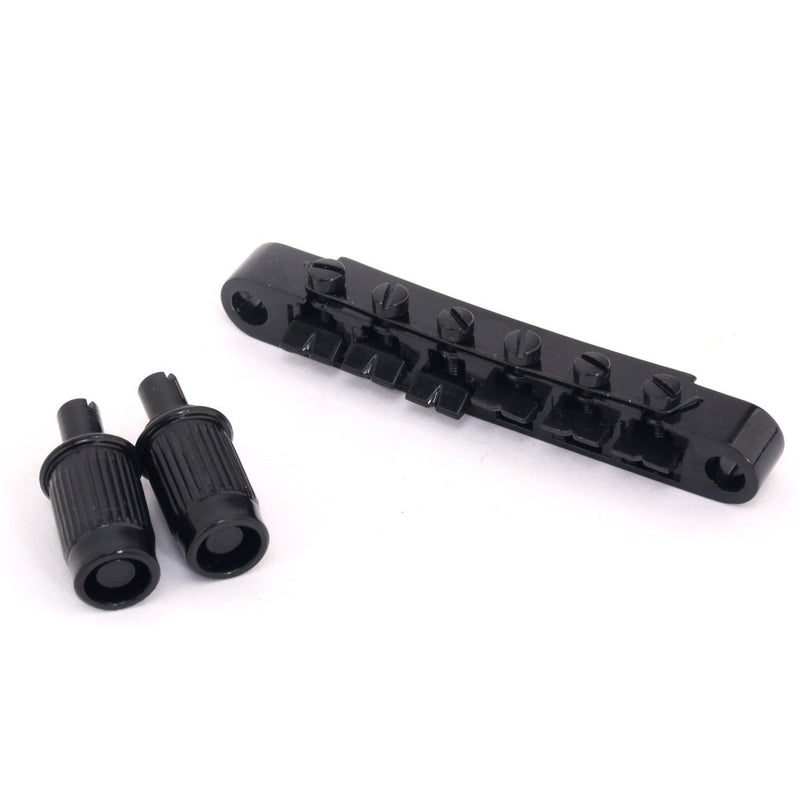 Musiclily ABR-1 Style Tune-o-matic Bridge and Tailpiece Set for Epiphone Les Paul Replacement, Black