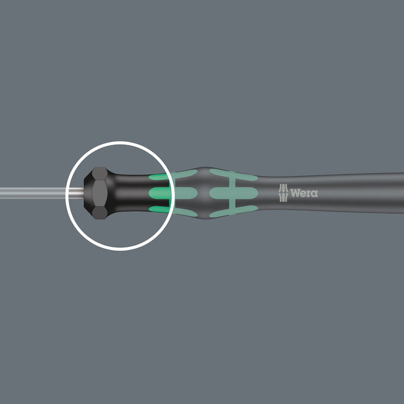 Wera 05118078001 2054 Screwdriver for Hexagon Socket Screws for Electronic Applications, Hex-Plus, 5/64" x 60 mm