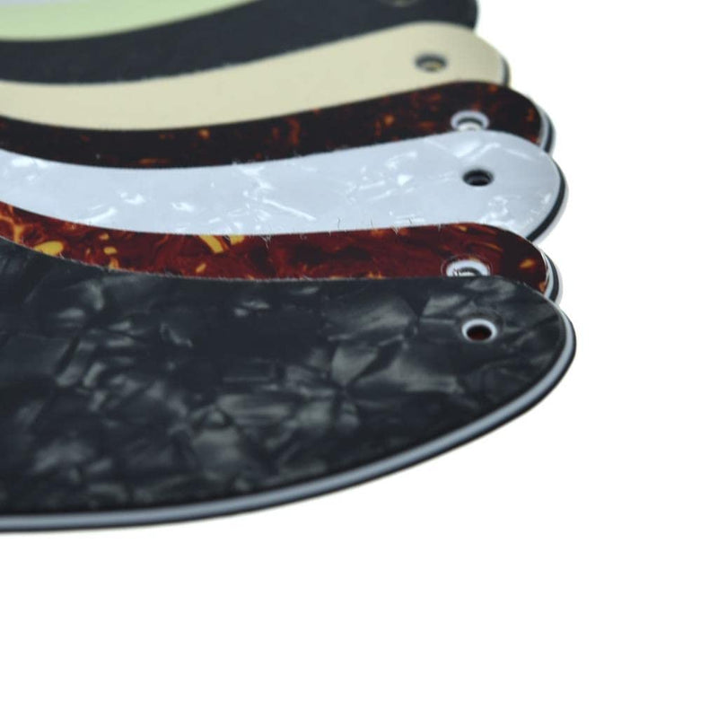 KAISH 8 Hole Tele Style Guitar Pickguard TL Pick Guard with Pickup Mounting Screw Holes for Tele/Telecaster Black Pearl With Neck Pickup Mounting Holes