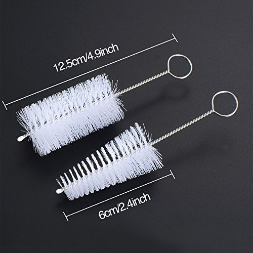 Trumpet Cleaning Care Kit Trumpet Mouthpiece Brush Valve Brush Flexible Brush with Cleaning Cloth, 3 Pieces