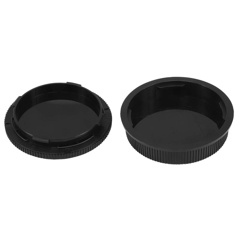 Haoge Camera Body Cap and Rear Lens Cap Cover Kit for Leica L Mount Camera Lens Such as Leica T, Typ 701, Typ701, TL, TL2, CL (2017), SL, Typ601, Panasonic Lumix S1 S1R S1H, Sigma fp