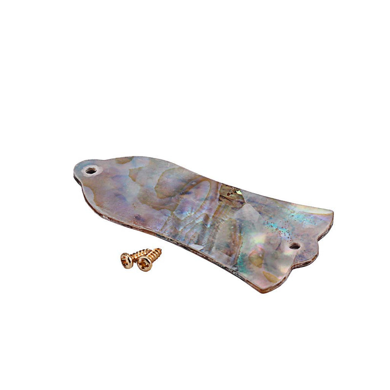 Alnicov Natural Abalone Shell Guitar Truss Rod Cover with 2 Holes Fits for Gibson Les Paul Guitar