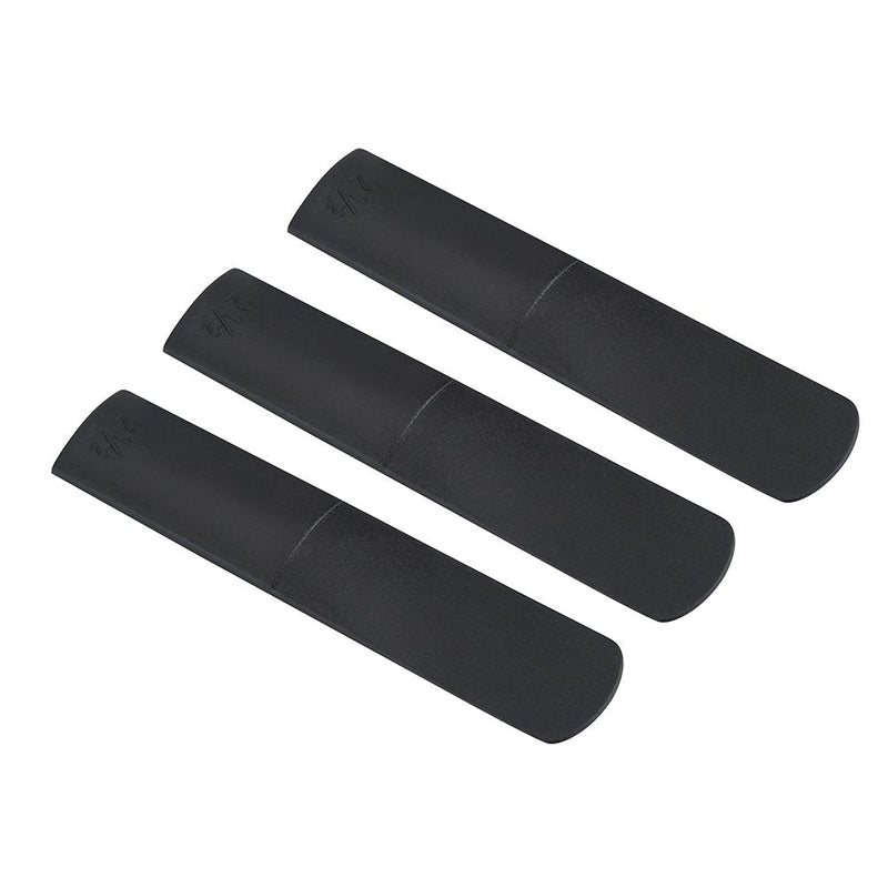 [AUSTRALIA] - Plastic Reeds For Alto Sax,3pcs Plastic Alto Saxophone Mouthpiece Reeds Strength 2.5 Repair Reed Accessory-Black 