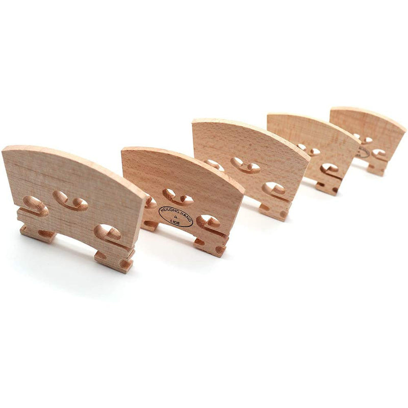 MUPOO 6 Sets of 12PCS Violin Maple Bridge Fits for 1/10 1/8 1/4 1/2 3/4 4/4 Size Violin