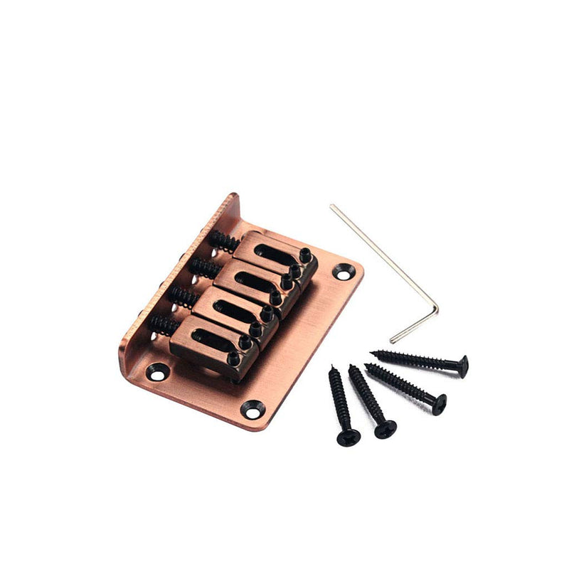 Alnicov 4 String Vintage ukulele bridge for cigar box Guitar Ukulele red cooper Guitar Parts and Accessories