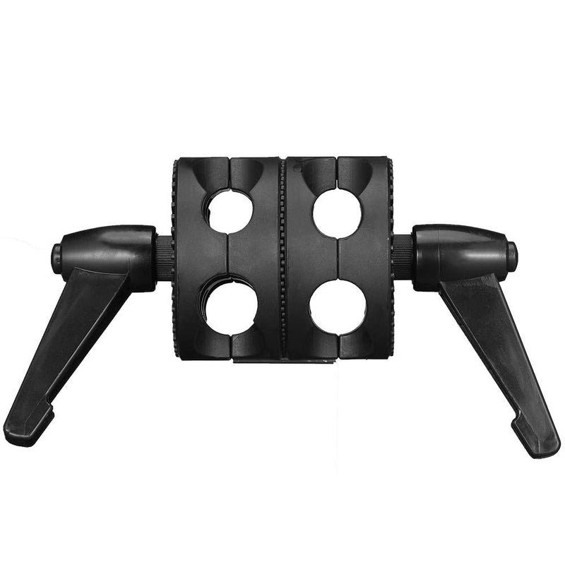 SUPON Dual Head Grip Swivel Clamp Head Holder Bracket Compatible for Photography Studio flash Reflector Boom