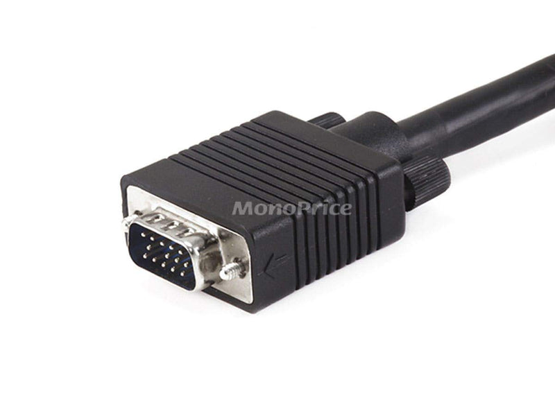 Monoprice VGA HD-15 to 5 BNC RGB Video Cable for HDTV Monitor cable - 6FT (Black) 6 Feet