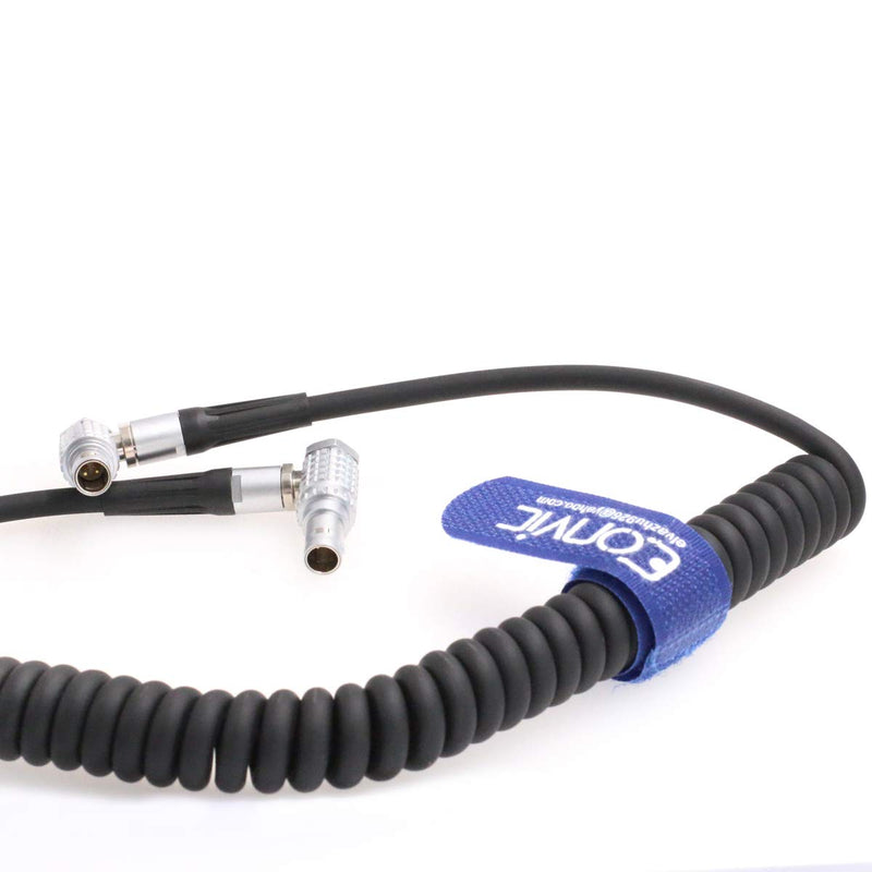 [AUSTRALIA] - Eonvic Teradek Bond/ARRI Alexa Camera Power Adapter Cable Right Angle 2 Pin (1, Coiled Cable) 