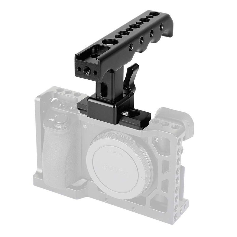 CAMVATE Quick Release NATO Top Cheese Handle with NATO Safety Rail for DSLR Camera Cage Rig