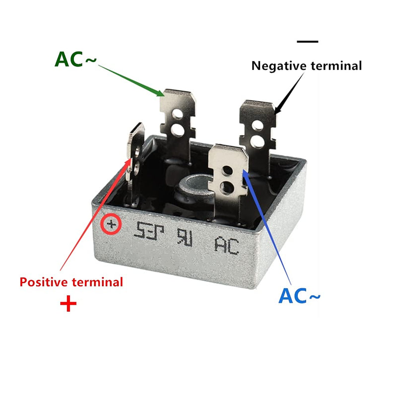 BOJACK KBPC2504 25A 400V Bridge Rectifier Diodes Axial KBPC2504 25 Amp 400 Volt Full Wave Electronic Silicon Diodes(Pack of 2 Pcs)