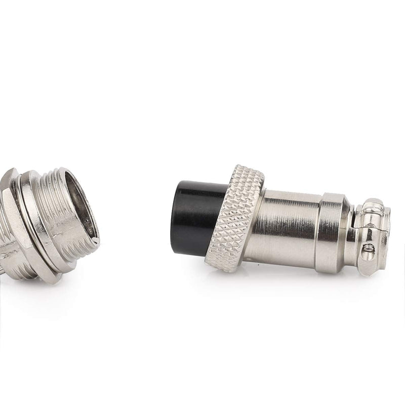 Clyxgs Aviation Plug 5-Pin 16mm Metal Male Female Panel Connector GX16-5(Pack of 10) 5 Pin