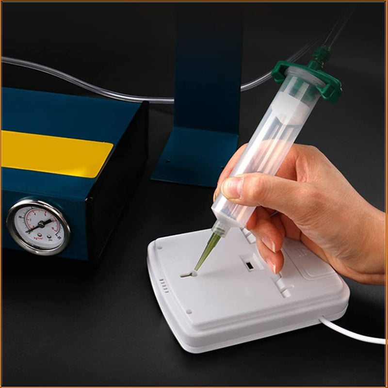 Hegebeck Air Tube air syringe dispenser 30cc Glue Adhesive Dispenser Syringes Connector Adapter for Industrial 2 Pcs