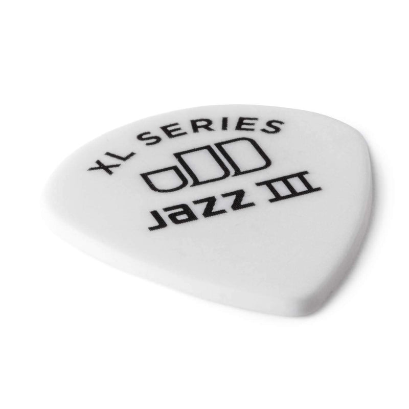 Dunlop 498P1.5 Tortex Jazz III XL, White, 1.5mm, 12/Player's Pack