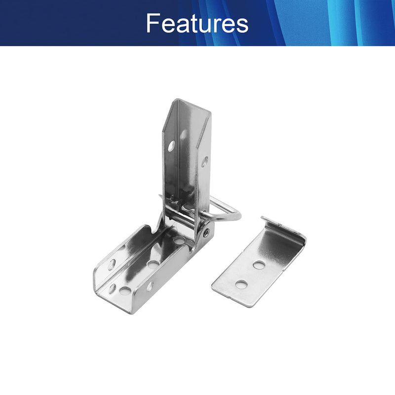 Juvielich 74mm Knob Hasp Locks Twist Keyed Hasp Lock Stainless Steel Safety Hasp Latches Keyed for Small Doors Cabinets File Drawer Lock Freezer Door Lock Silver 2PCS
