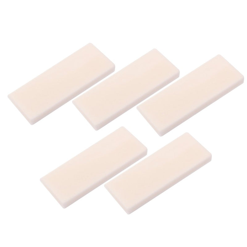 Artibetter 5PCS DIY Buffalo Bone Nut Blank for Accoustic Guitar Replacement Nut