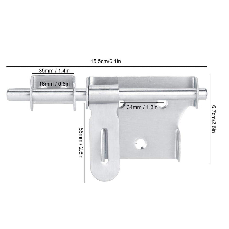 Door Lock Bolt, Stainless Steel Security Door Barrel Bolt Hasp Hardware Accessories for Barn Warehouse Garden Gates Shed Doors