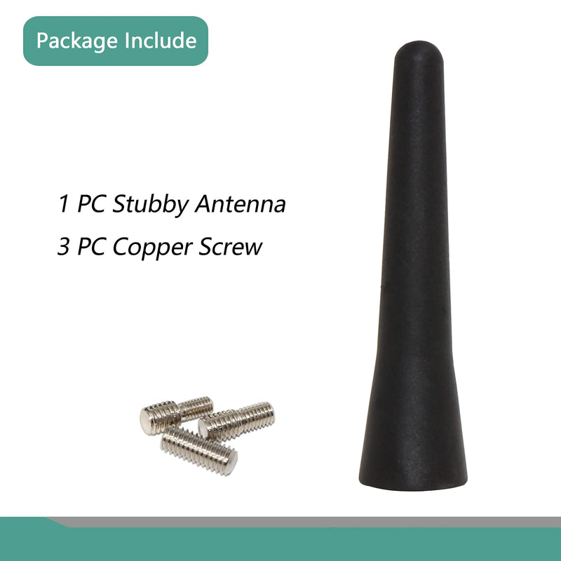 [AUSTRALIA] - Anina 2.5 Inch Stubby Antenna Mast Compatible with 1998-2019 Mini Cooper/Countryman BMW Z3/Z4/128i VW Polo/Golf AM/FM Radio Antenna Car Wash Proof 