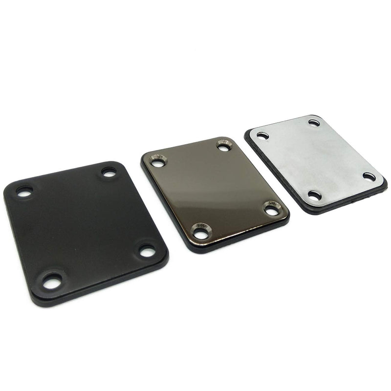 TIHOOD 3PCS Electric Guitar Neck Plate with Crews, Guitar Neck Plate for Replacement Electric Guitar Part