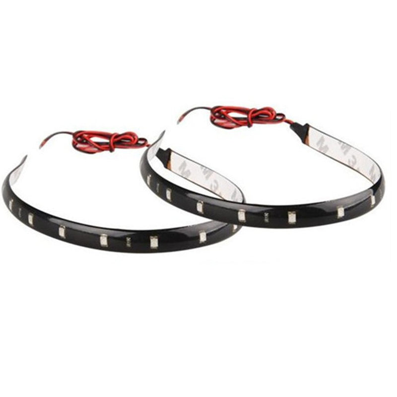 [AUSTRALIA] - ESUPPORT 5Pcs 30cm 15 LEDs SMD Waterproof Flexible Purple Light Strip Bar car Light Flexible Strip 