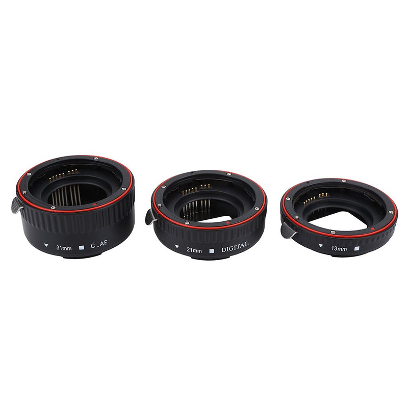 Auto Focus Macro Extension Tube Set, Tosuny Metal Auto Focusing Macro Extension Lens Adapter Tube Rings Set Suitable for Canon EOS EF Mount