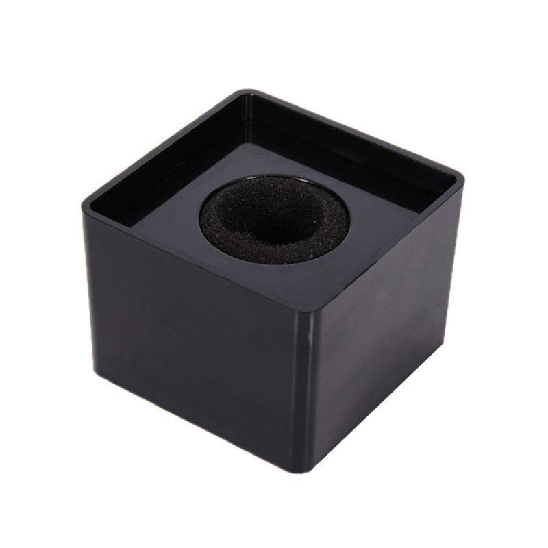 [AUSTRALIA] - Aysekone Portable Black ABS Injection Molding Square Cube Shaped Interview Mic Microphone Logo Flag Station 