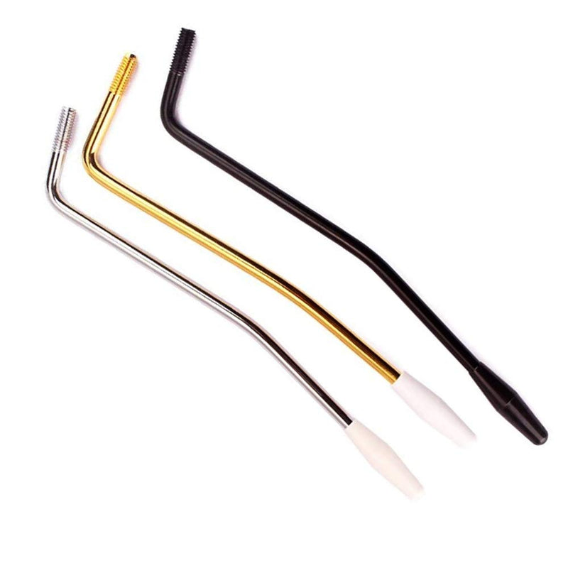 3 Pcs Whammy Bar Thread Single Tremolo Arm Bar Lever with Tip Cap 6mm Thread for Fender Strat Stratocaster Electric Guitar Parts