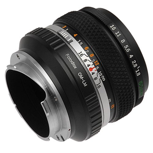 Fotodiox Lens Mount Adapter, Olympus OM Zuiko Lens to Leica M-Series Camera, fits Leica M-Monochrome, M8.2, M9, M9-P, M10 and Ricoh GXR Mount A12