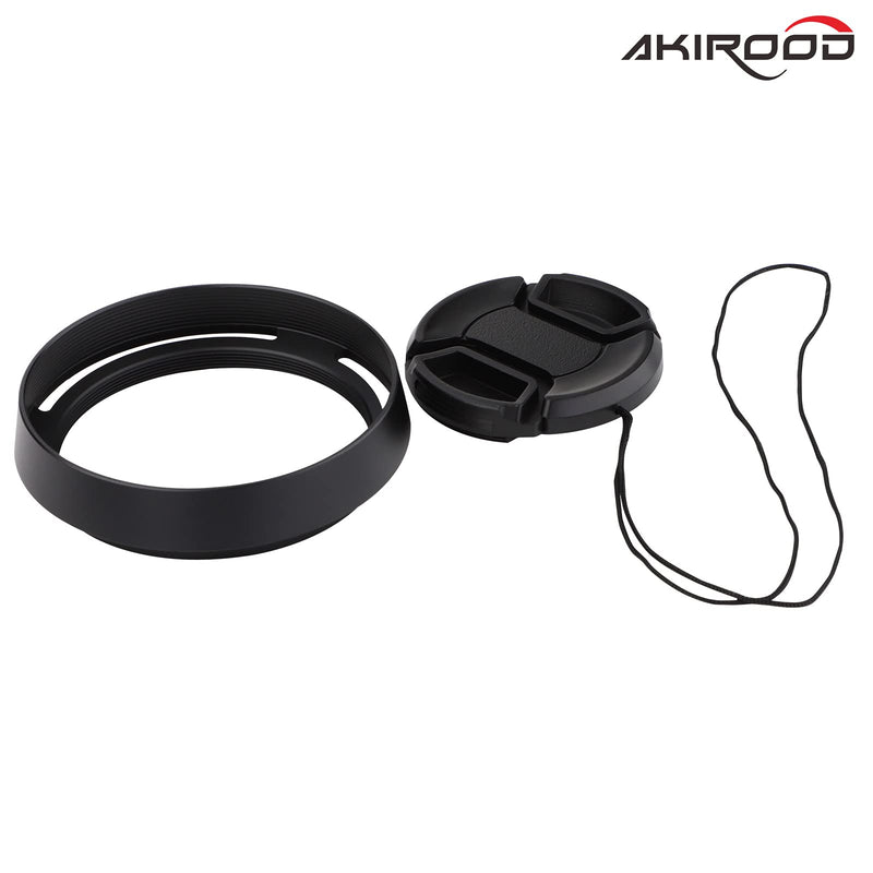 Metal Lens Hood Shade with Cap for Leica Q2 Q Q-P QP Typ 116 Typ116 Digital Camera Black