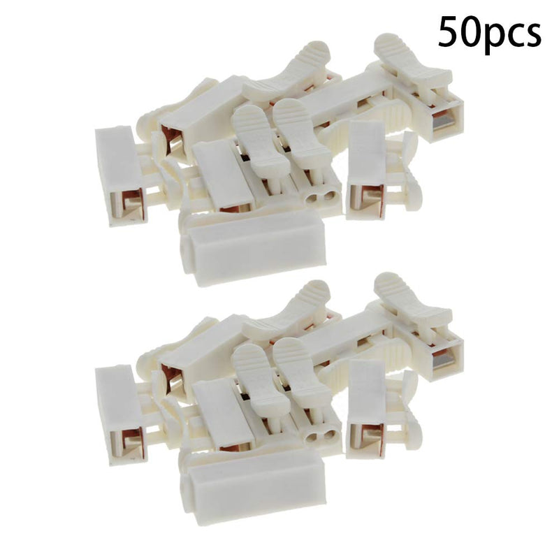 Fielect 50Pcs CH-1P(XPE012) Premium Spring Wire Connectors Screw Quick Terminal Barrier Block for LED Strip Light Wire Connecting CH-1P(XPE012) 50Pcs