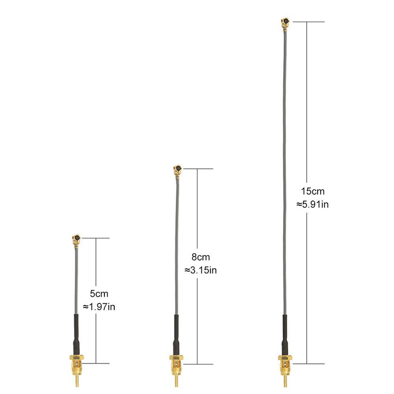 Superbat 2" U.fl/IPEX Cable Mini PCI to SMA Female Low Loss Coaxial Cable for Wireless Routers Mini PCIe Cards Network Extension Bulkhead Pigtail PCI WiFi WAN Repeater 2-Pack 5cm / 2" SMA to U.FL